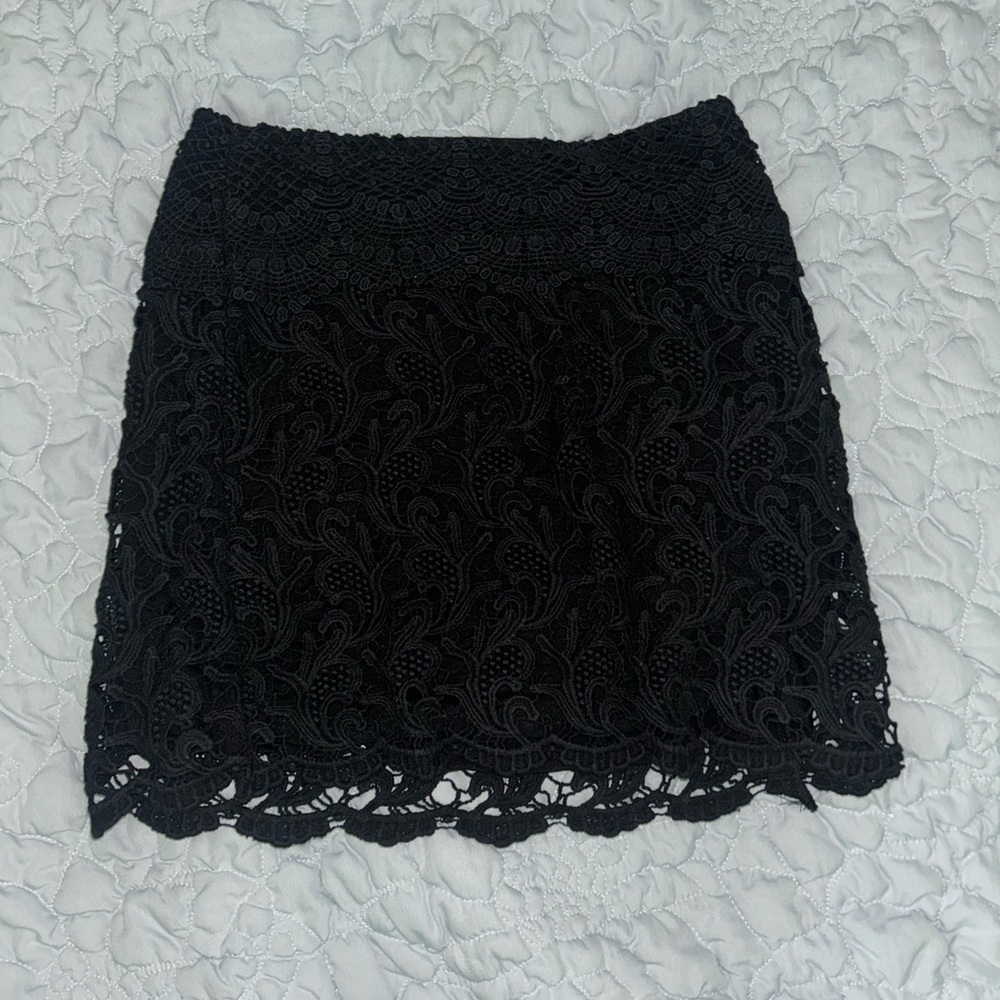 Pins & Needles Black Lace Mini Skirt